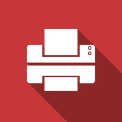 printer flat design modern icon