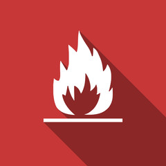 flame flat design modern icon
