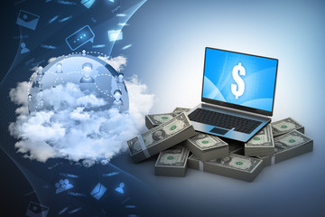 Online money concept