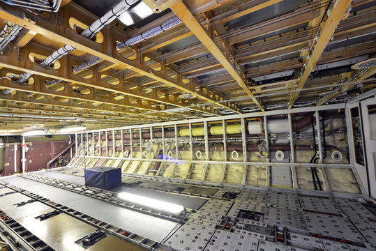 Airplane construction in a hangar