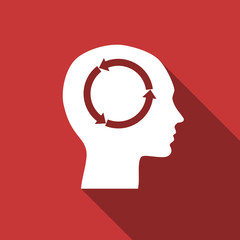 head flat design modern icon