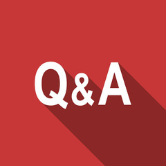 question answer flat design modern icon