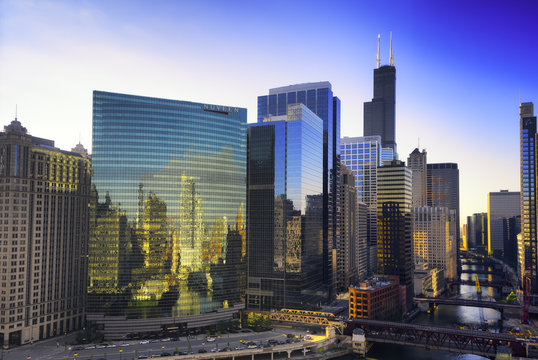 USA, Illinois, Chicago, skyscrapers, Willis Tower