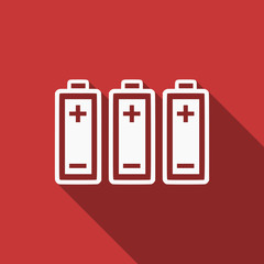 battery flat design modern icon