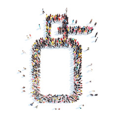 people in the shape of a medical liquid soap.