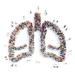  people in the form of  human lungs.