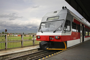 Fototapeta premium Railway station in Poprad. Slovakia