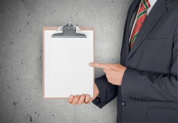 Clipboard, Holding, Paper.