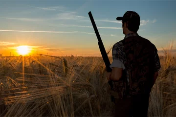 Gordijnen Hunting, Hunter, Shotgun. © BillionPhotos.com