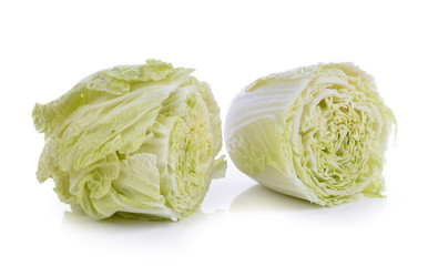 fresh chinese cabbage on a white background