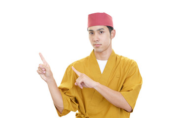 笑顔の寿司職人