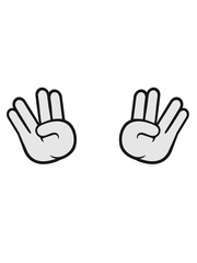 greeting trek hands Vulcan finger v scifi science fiction star