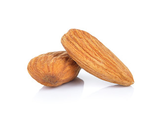 almonds nuts isolated on white background