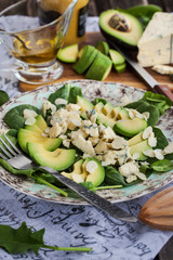 Avocado and blue cheese salad