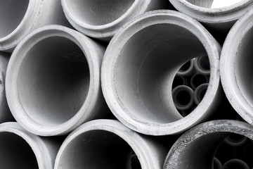 pile of concrete pipes