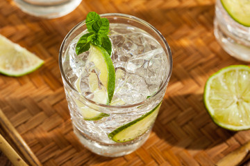 Refreshing Ice Water with Lime