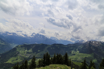 Obraz na płótnie Canvas the landscape in the alps, switzerland