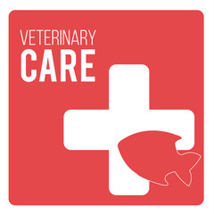 Veterinary Care Pets illustration over color background