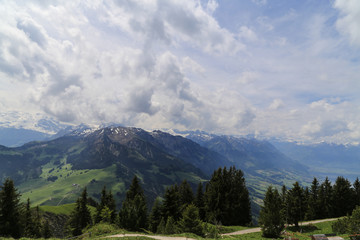 the landscape in the alps, switzerland