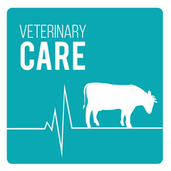 Veterinary Care Pets illustration over color background