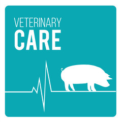 Veterinary Care Pets illustration over color background