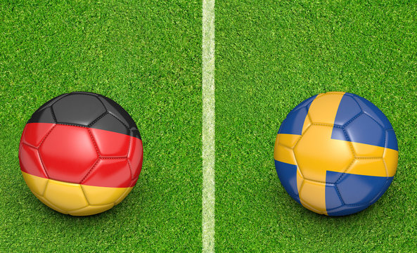 Teams Germany vs Sweden football tournament match