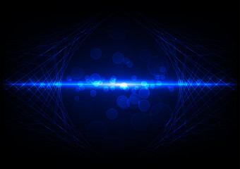 Blue Abstract Mesh Background with Circles background