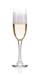 Glass of fresh champagne.