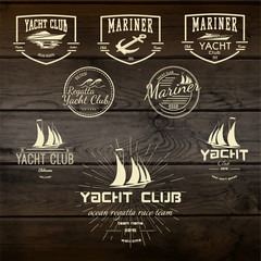  Yacht club badges logos and labels for any use