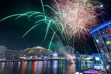 Fireworks in darling harbour