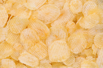 Closeup of Dip Potato Chips