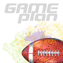 Fototapeta premium Football Created by professional Artist. This illustration is created by Wacom tablet by using grunge textures and brushes in painterly style.
