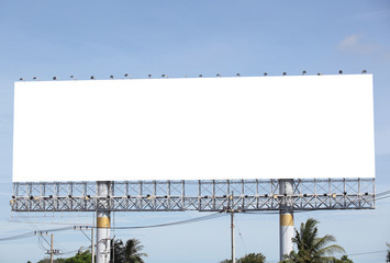 Blank billboard ready for new advertisement