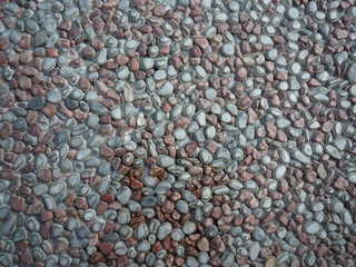 Pebble Stone Wall with small stones all over
