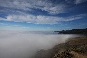 deep clouds coastline, Big Sur National Park, California, USA