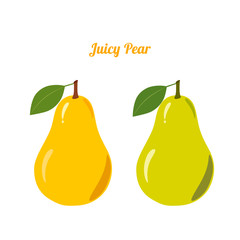 Juicy Pear Fruit on a White Background