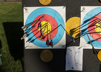 Used archery target
