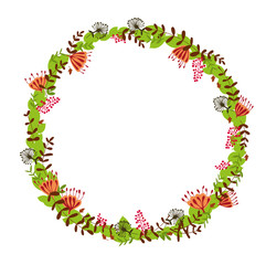 Floral wreath–vector  illustration. 