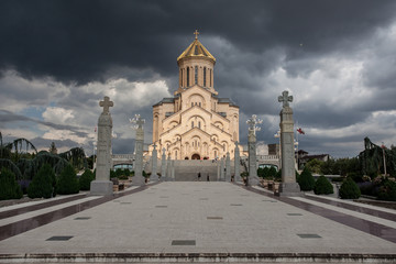 Obraz premium Holy Trinity Cathedral in Tbilisi - Sameba