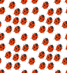 seven ponts red ladybug seamlesse background