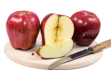 fresh red  apple isolated on white background

