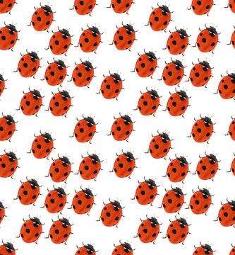 seven ponts red ladybug seamlesse background