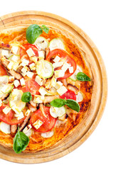 Chicken, zucchini and feta pizza
