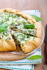 Spinach and feta galette