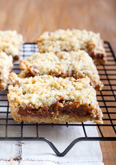 Chocolate and caramel oat bars