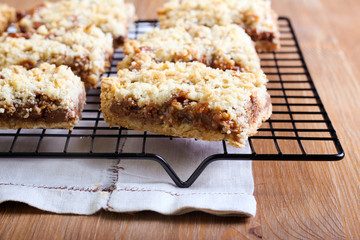Chocolate and caramel oat bars