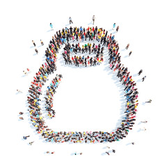 people in the shape of weights.