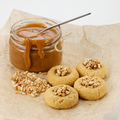 cookies with salted caramel and peanuts