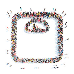 people in the shape of floor scales.