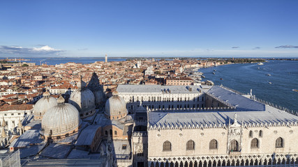 Fototapeta premium East view inside The bell tower of St Mark